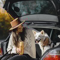A girl and her dog with an auto loan from Peach State are on an adventure.