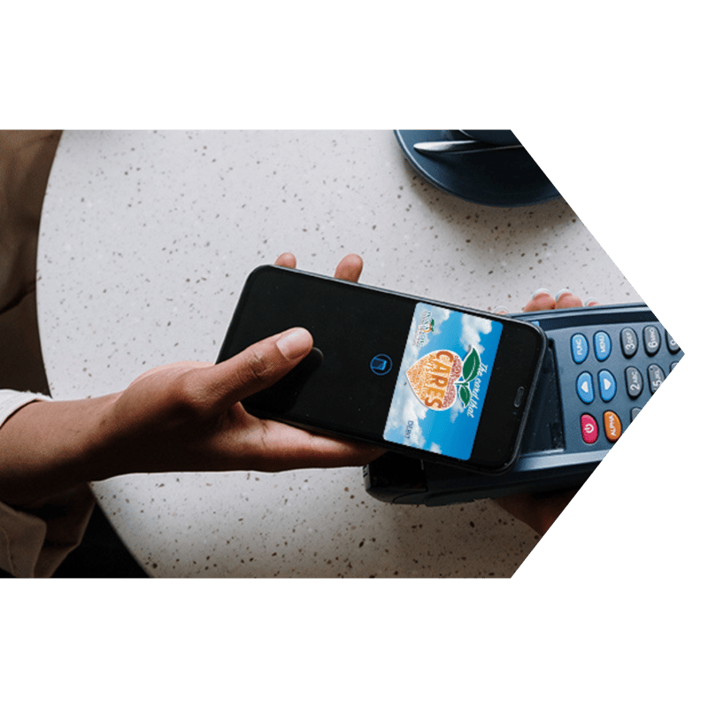 CARES Visa Debit Card used to make a transaction