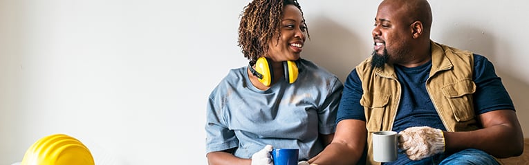 Couple moving into new house