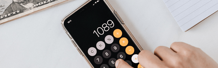 cell phone calculator and money