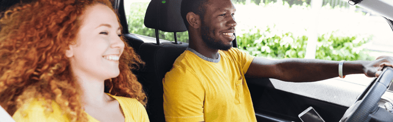 couple driving