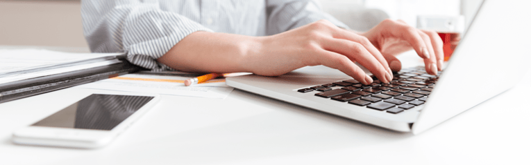 woman applying for loan on laptop