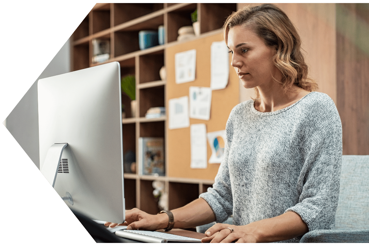 Business owner tracking finances with QuickBooks
