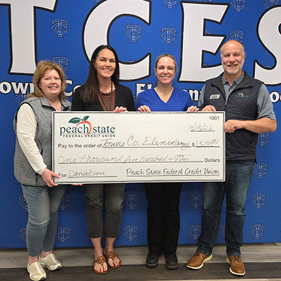 Towns County Elementary Check Presentation