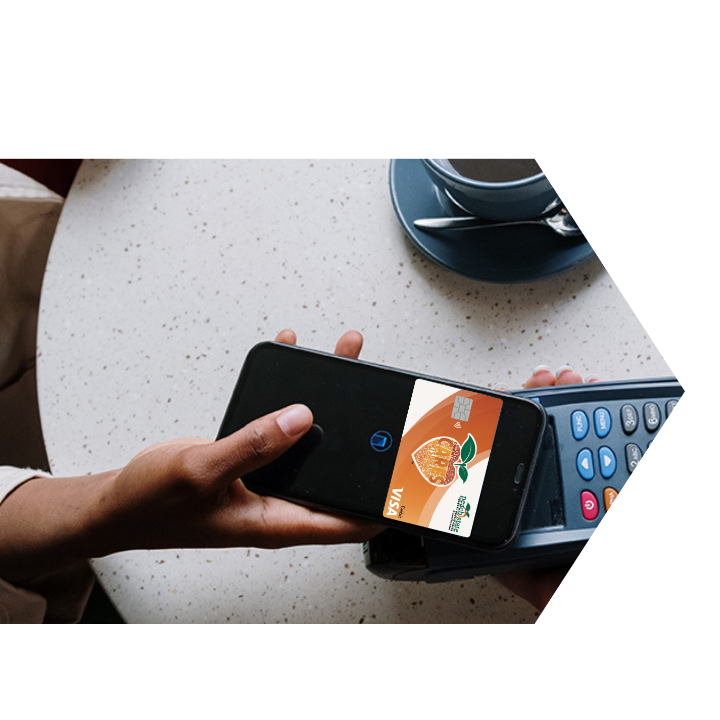 paying with Peach State debit card though mobile wallet