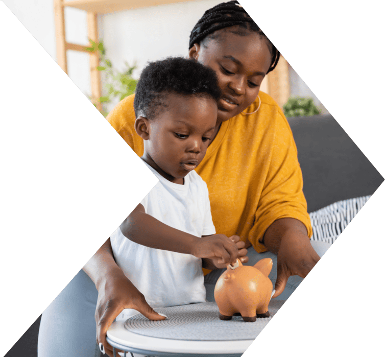 New Peach State Member Mother and Son Saving Money