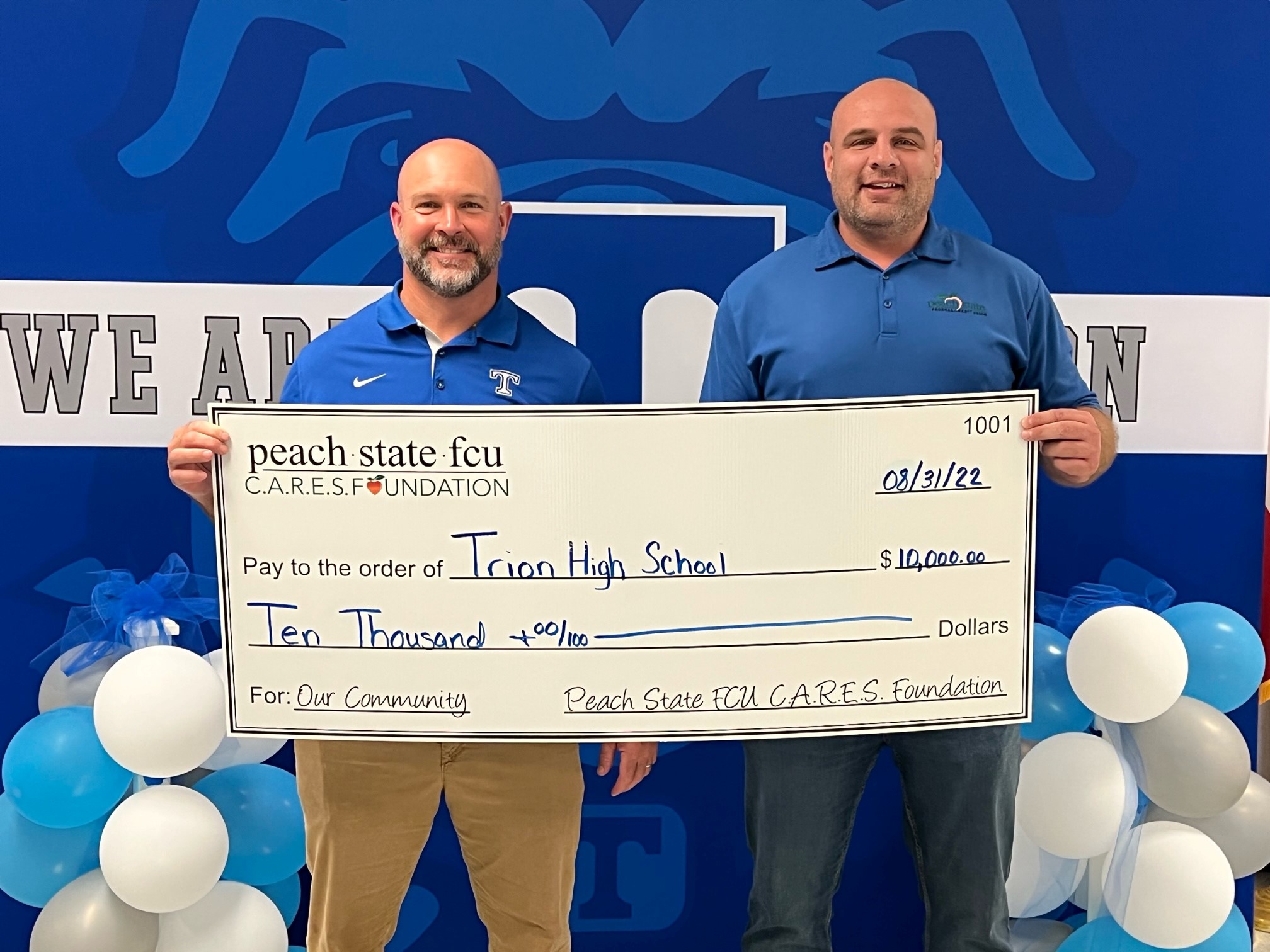 Check presentation to Trion High School