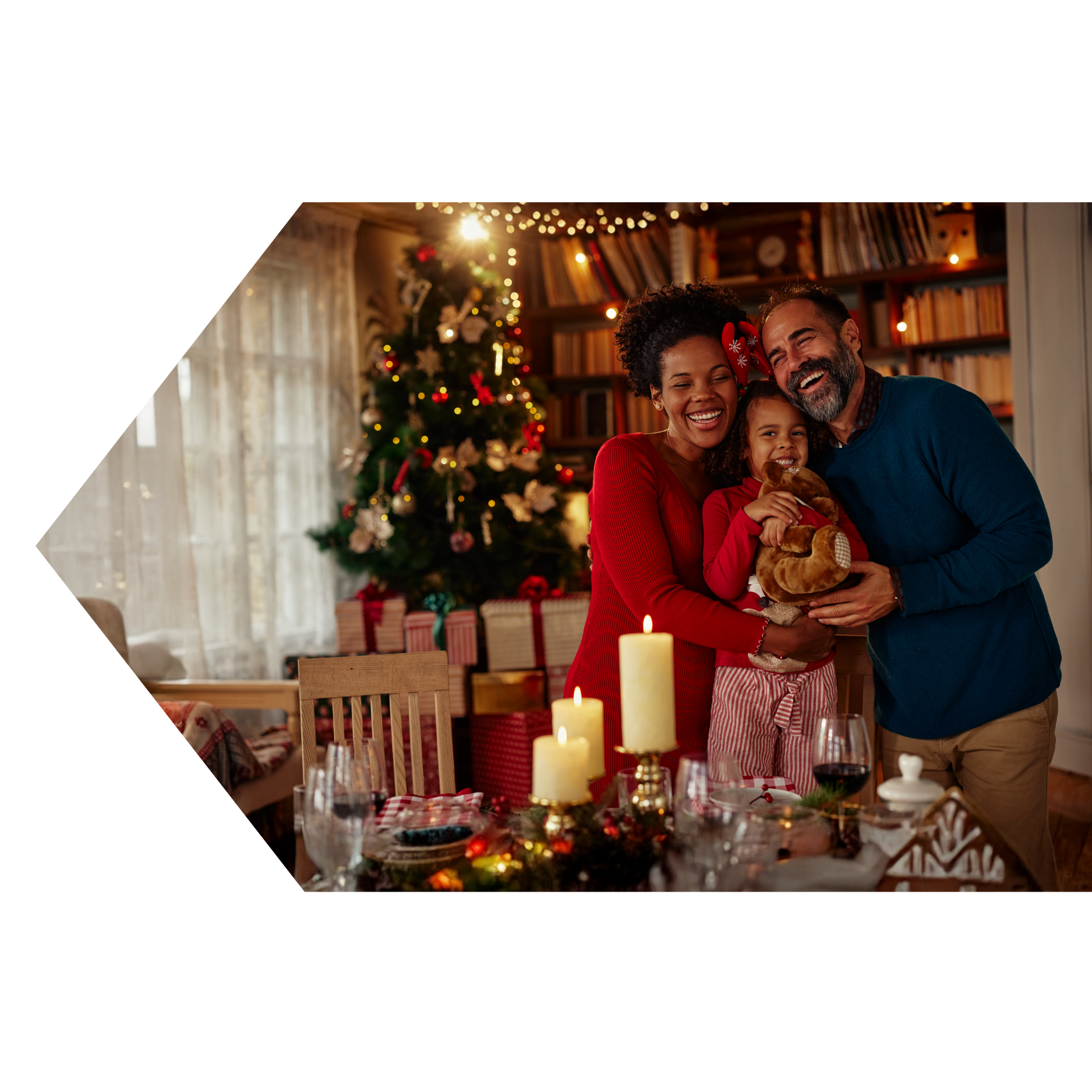 happy family celebrating the holidays