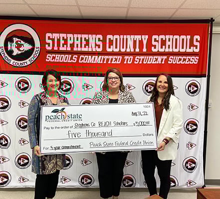 Stephens County REACH program check presentation