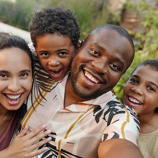 Family takes a selfie