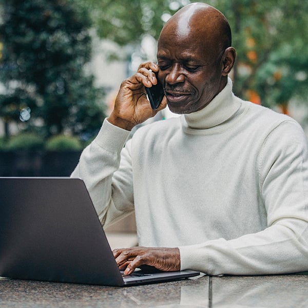 Older gentleman calls Peach State to report lost debit card