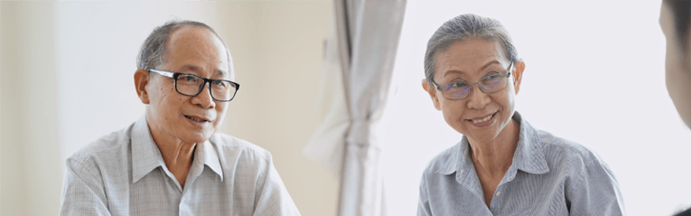older couple listening to advice