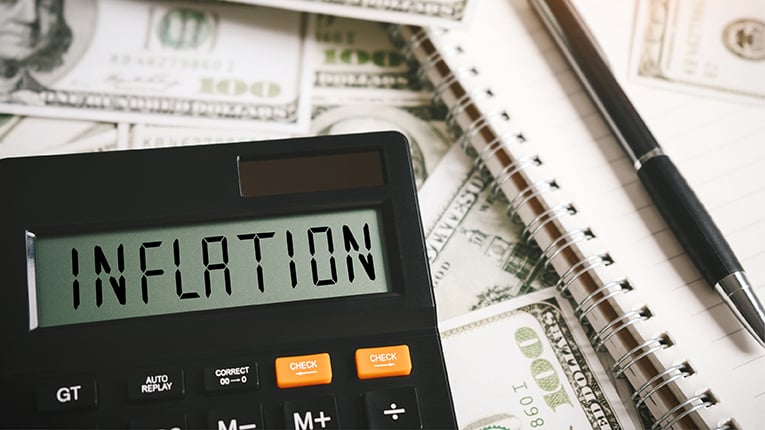 INFLATION word on calculator