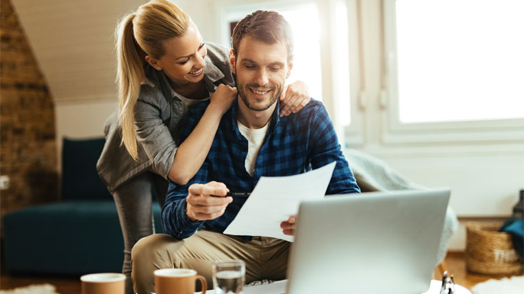 This-couple-is-happy-that-their everyday savings and-budgeting-have-paid-off.